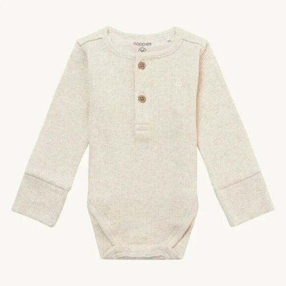 NWT - ORGANIC cream ribbed bodysuit - Picture 1 of 1